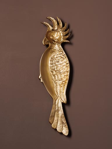 Golden parrot with crest tray
