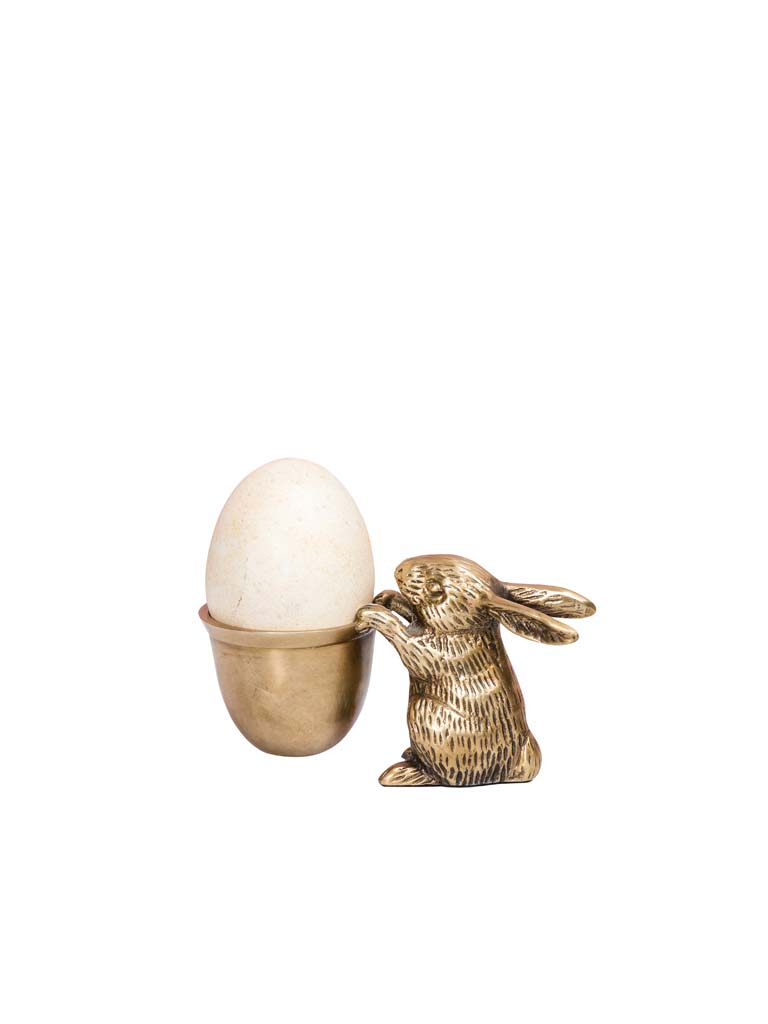 Brass rabbit with eggcup - 2