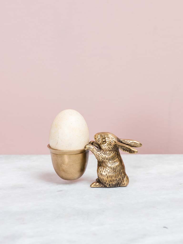 Brass rabbit with eggcup - 1