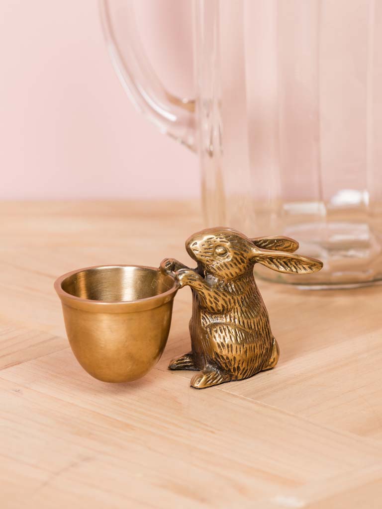 Brass rabbit with eggcup - 3