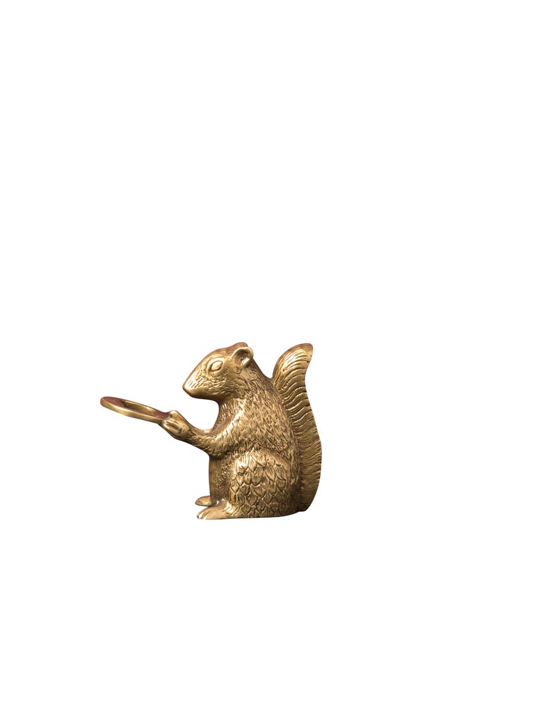 Antique gold squirrel bottle opener - 2