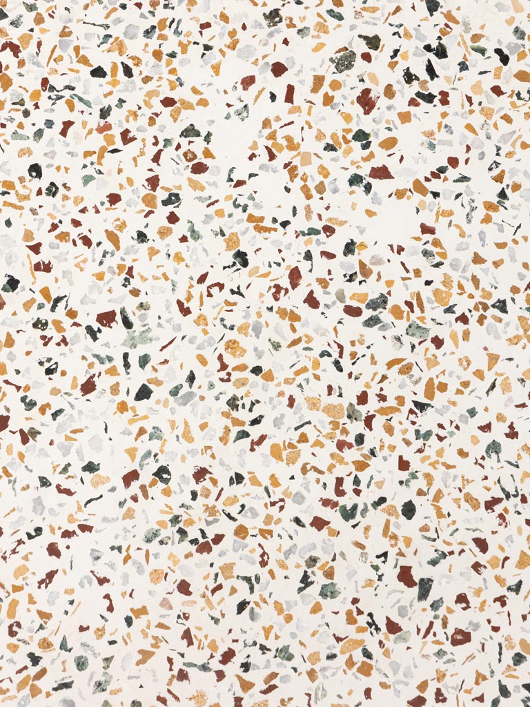 Side table Terrazzo with brass patina feet - 7