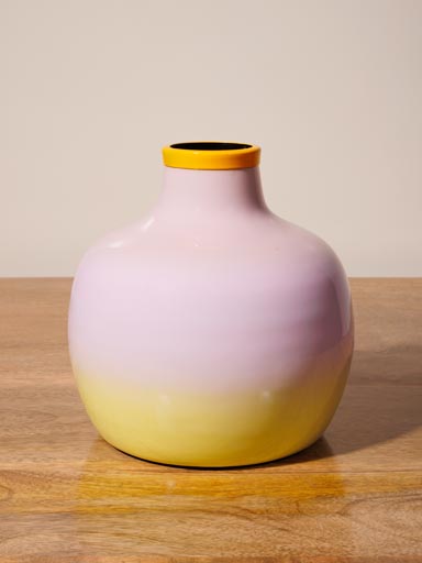 Vase tie and dye pastel moyen