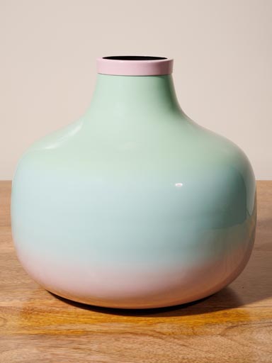 Vase pastel tie and dye large