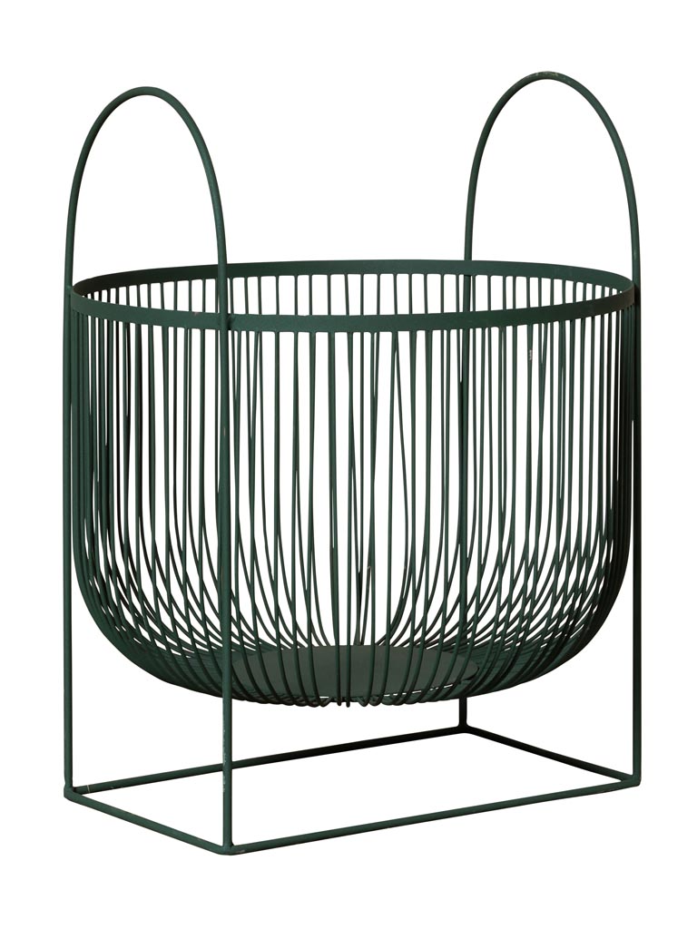 Green basket with handles - 2