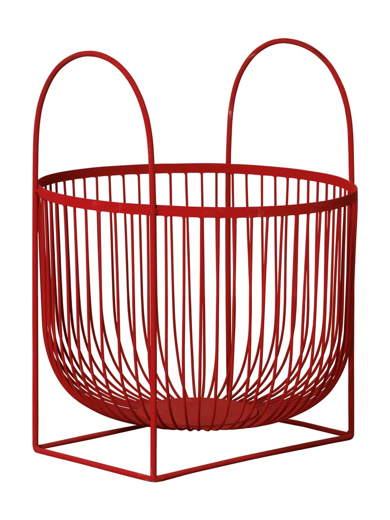 Red basket with handles - 2