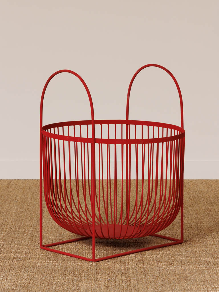 Red basket with handles - 1