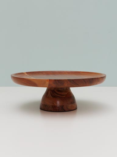 Wooden cake stand on base