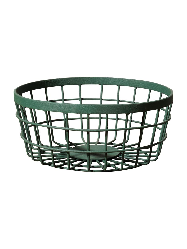 Basket green metal - 2