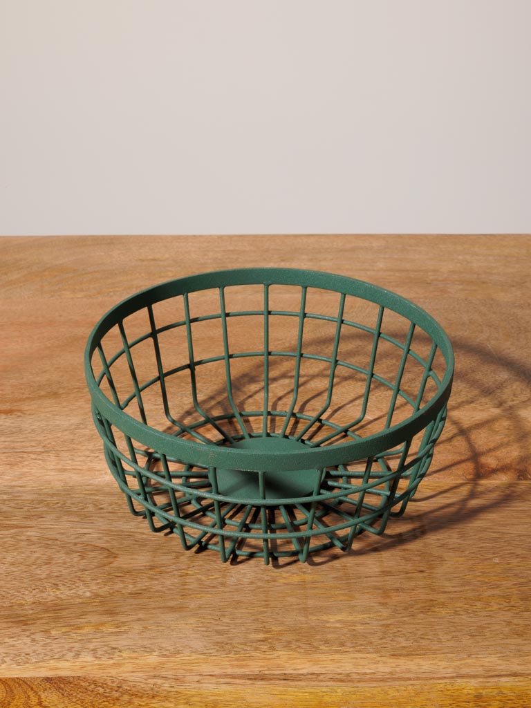 Basket green metal - 3