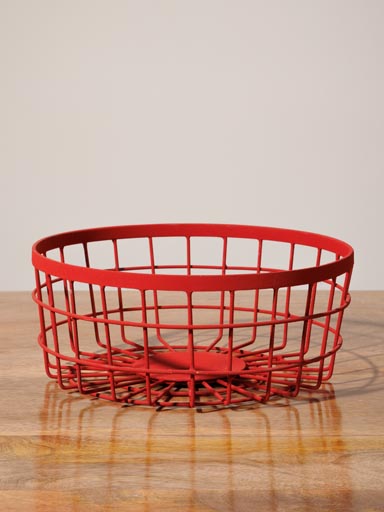 Basket red metal