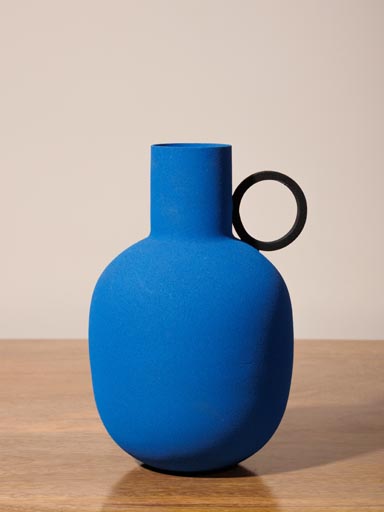 Graphic style blue vase