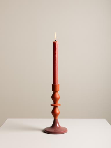 Small orange & pink candlestick Medina