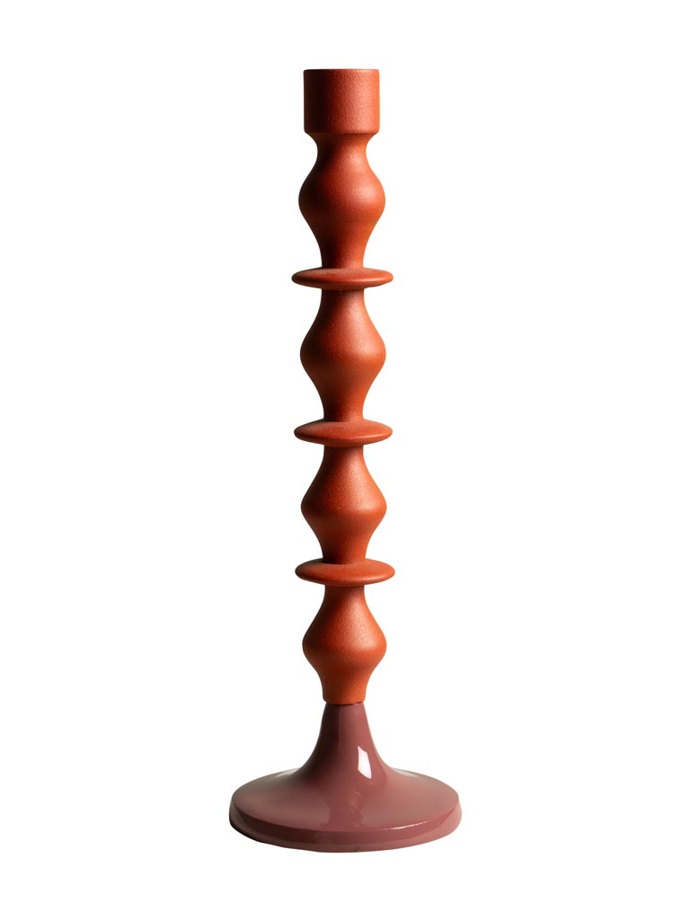 Large orange & pink candlestick Medina - 2