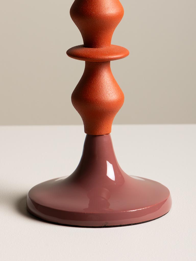 Large orange & pink candlestick Medina - 3