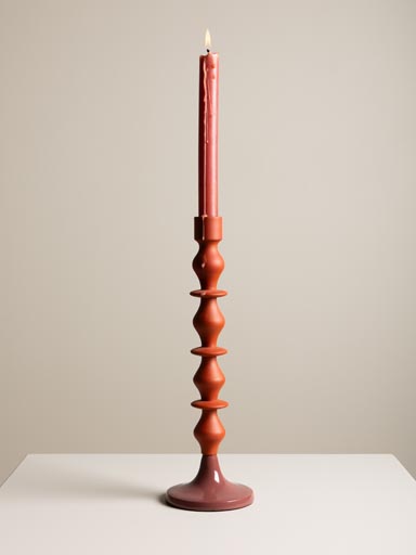 Large orange & pink candlestick Medina