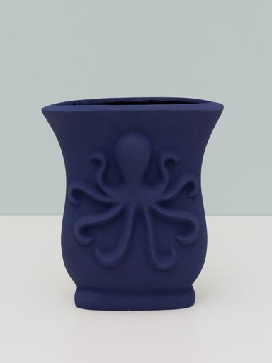 Vase bleu Octopus