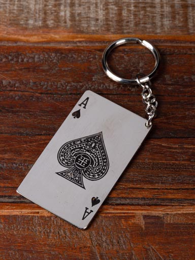 Porte clé carte à jouer AS