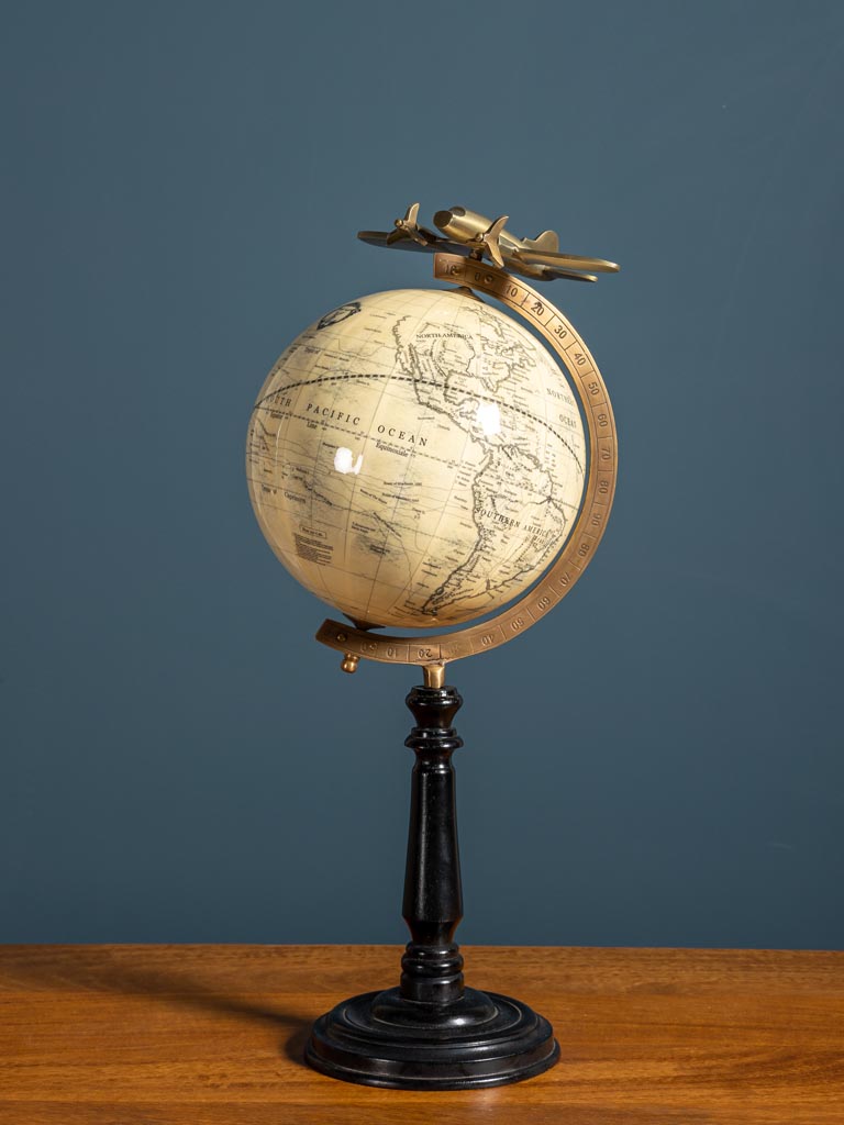 Globe Travel on black stand - 1
