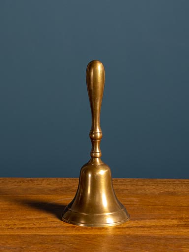 Hand bell brass patina