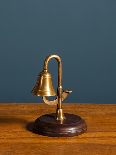 Leather base table bell