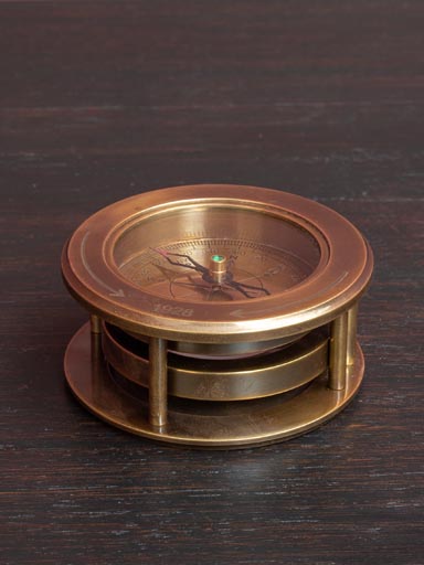 Compass with folding magnifier