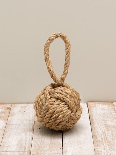 Monkey fist knot door stopper