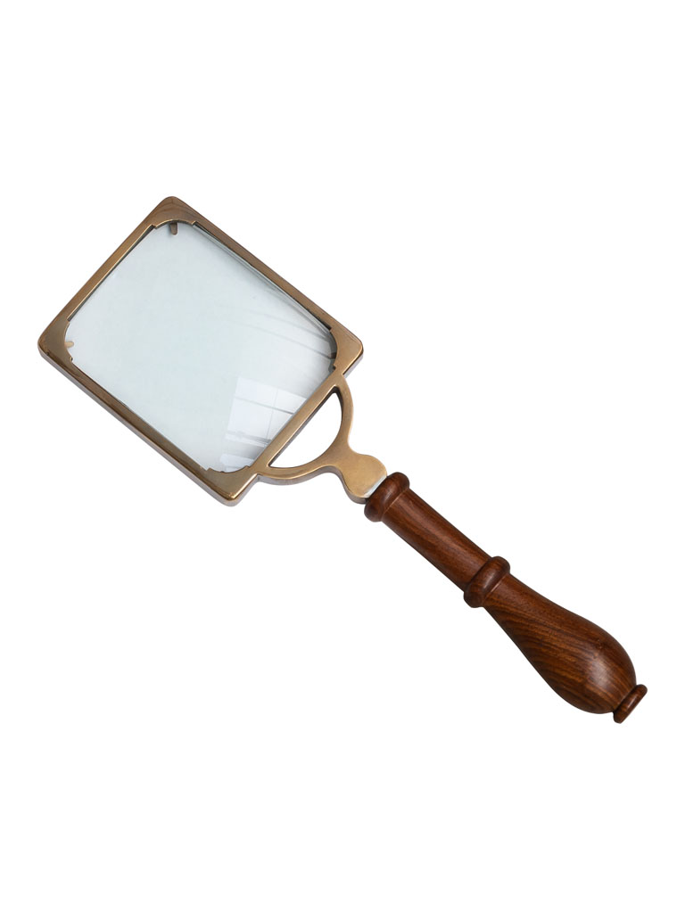 Square magnifier with wooden handle - 2