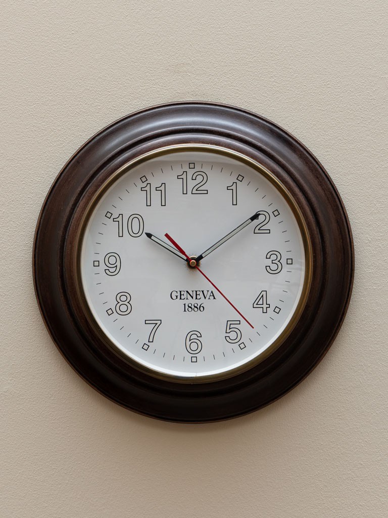 Brown wall clock - 1