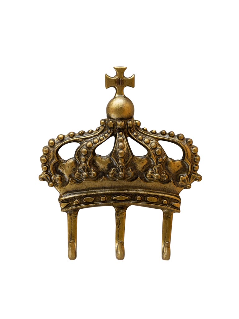 Triple hook crown gold patina - 2