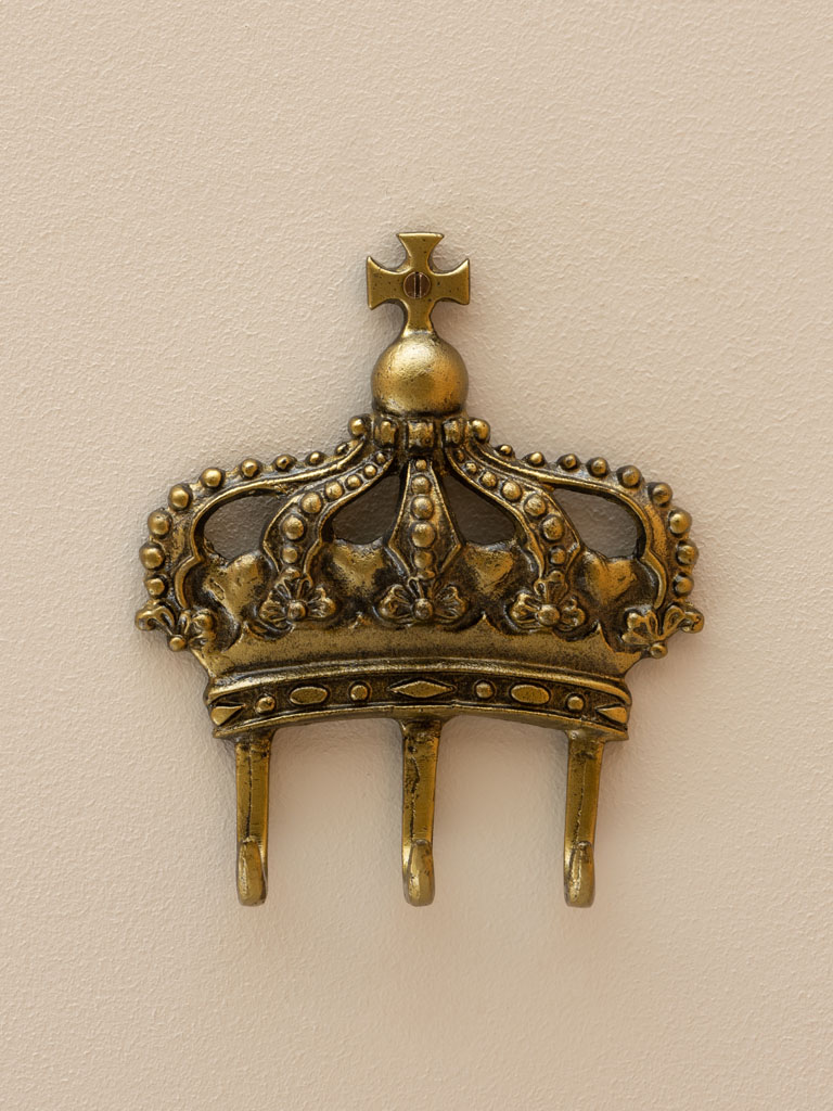 Triple hook crown gold patina - 1