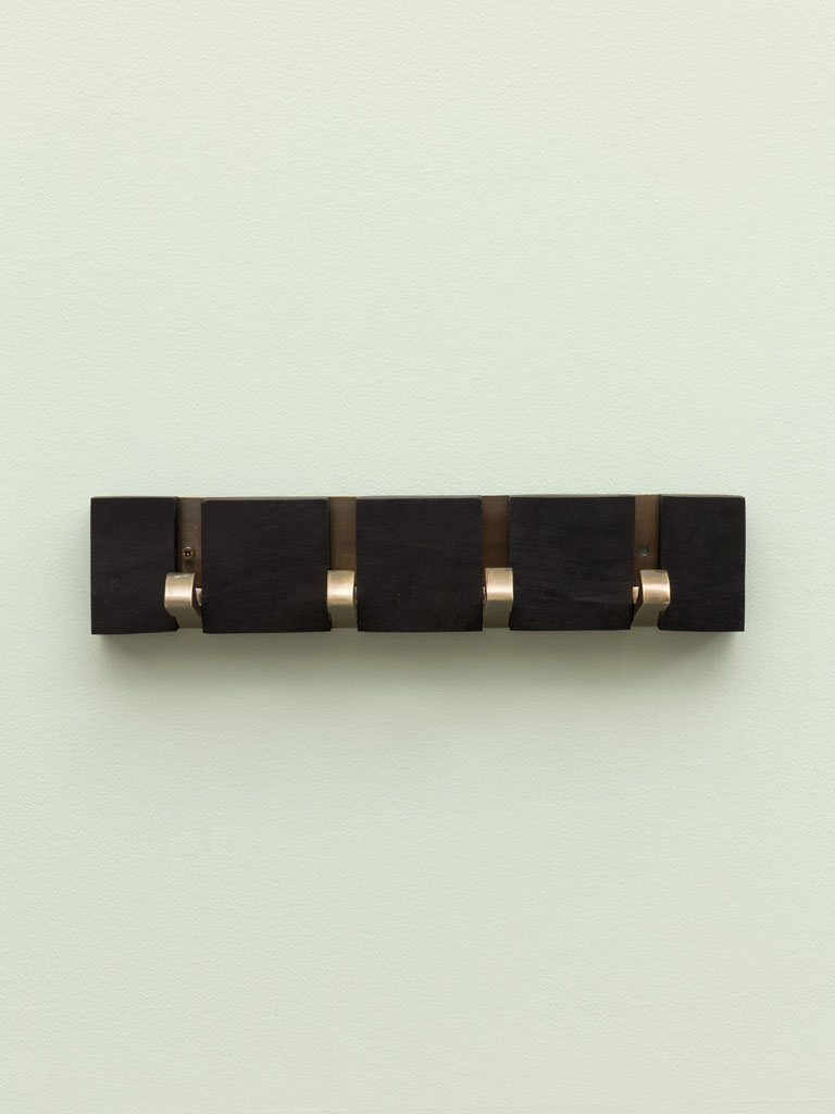 Wall coat rack with 4 foldable hooks - 1