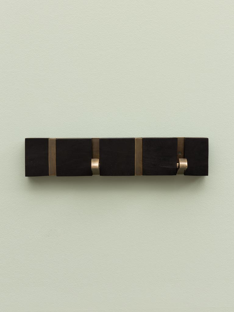 Wall coat rack with 4 foldable hooks - 6