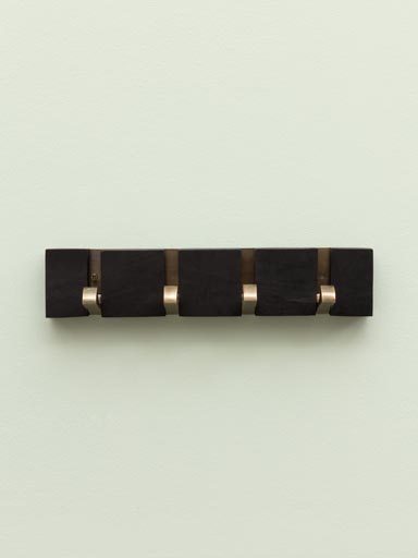 Wall coat rack with 4 foldable hooks