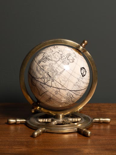 Mappemonde base gouvernail