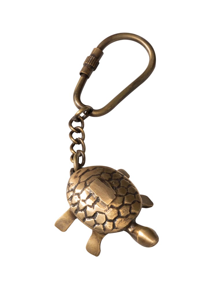 Porte clé tortue dorée - 2