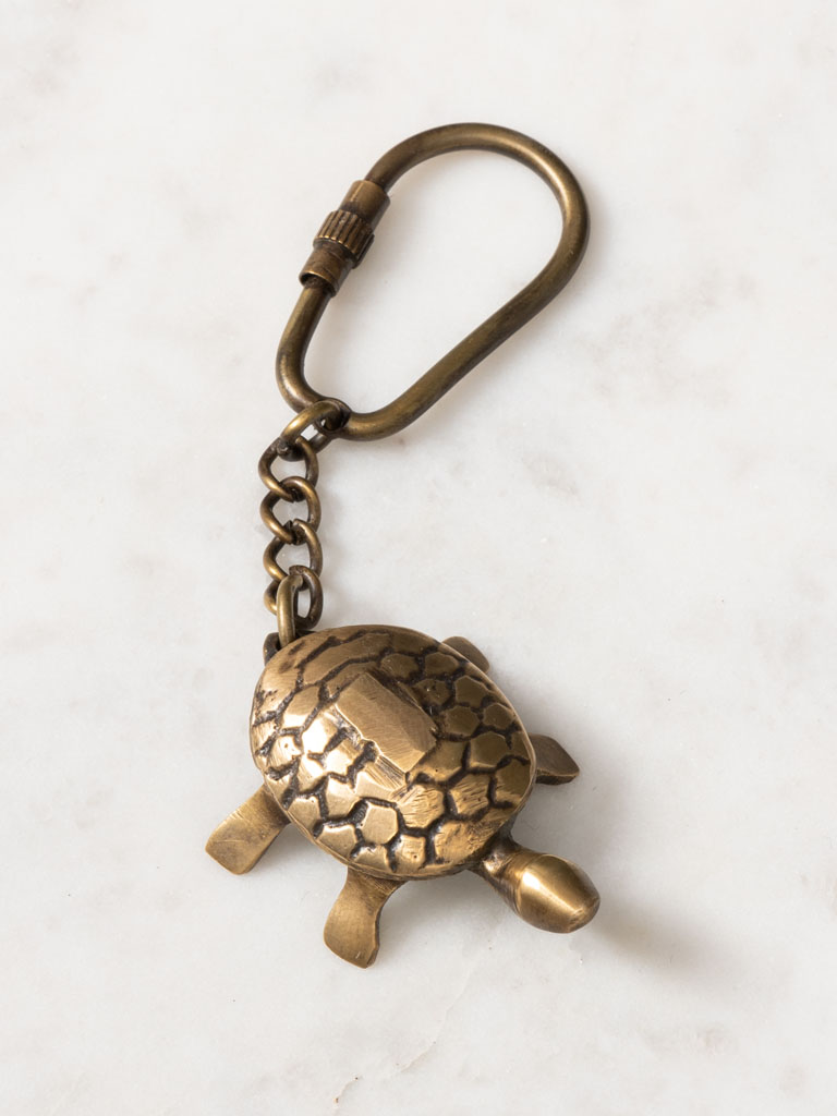 Key ring small golden turtle - 1