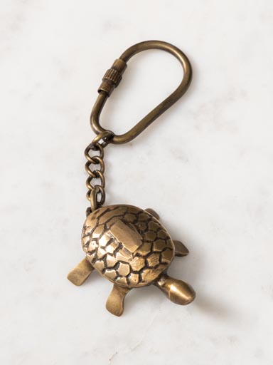 Porte clé tortue dorée