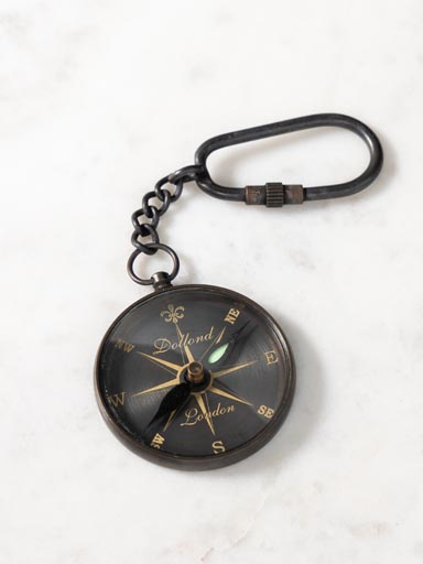 Key ring compass 'Lost in the dark'