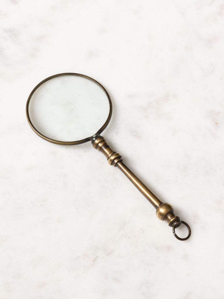 Small magnifier with nice brass handle - 1