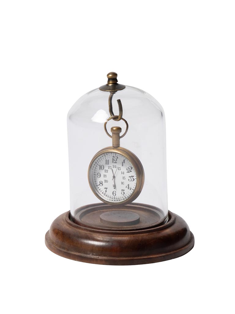 Glass dome with hanging clock - 2