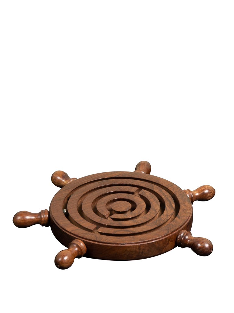 Wooden sailor wheel labyrinth game - 2