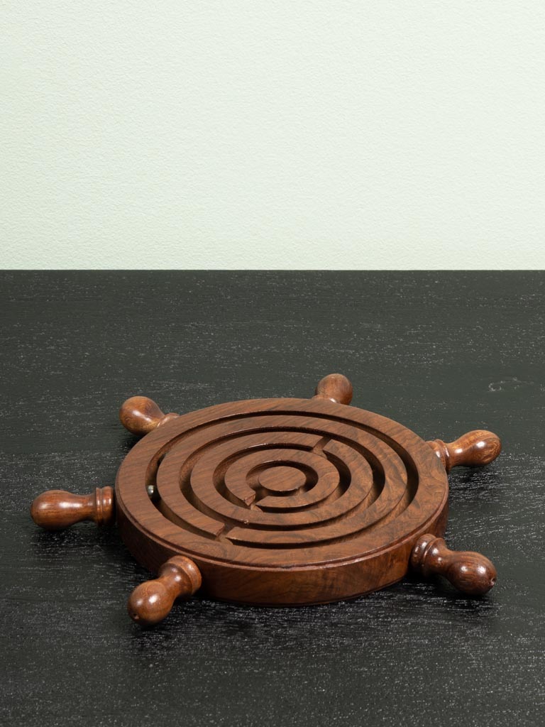 Wooden sailor wheel labyrinth game - 3