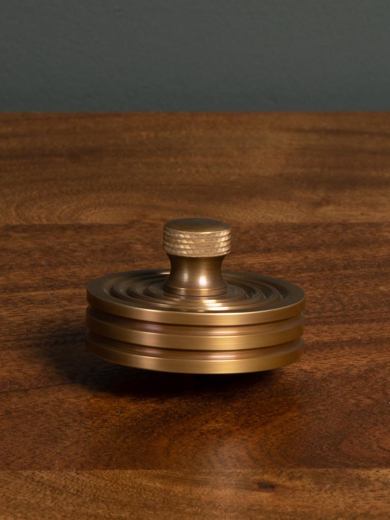 S/2 small brass spinning tops - 7