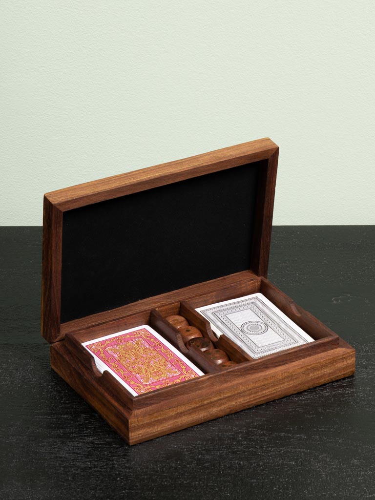 Box with 2 decks of cards and dices - 3