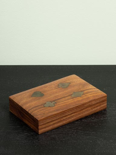 Box with 2 decks of cards and dices