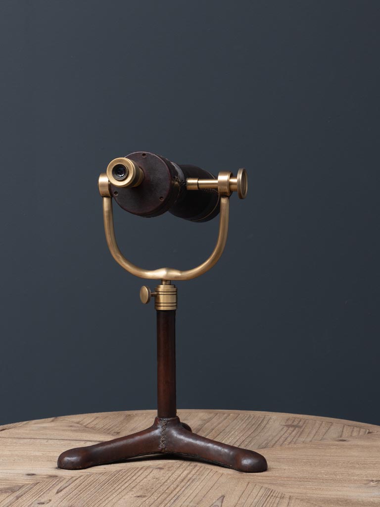 Leather telescope on tripod stand - 7