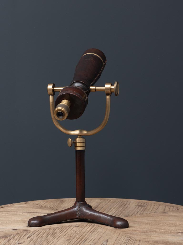 Leather telescope on tripod stand - 6