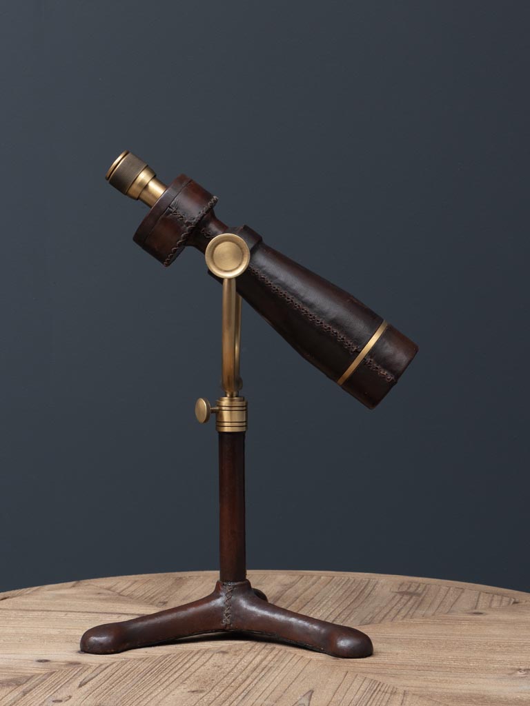 Leather telescope on tripod stand - 9