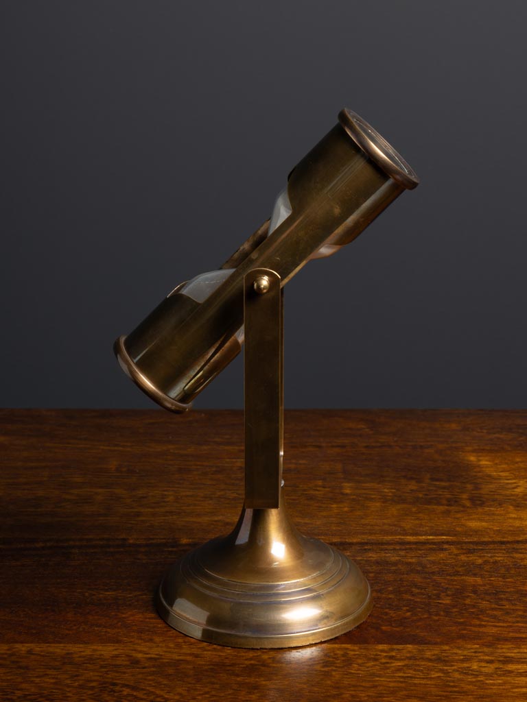 Sandtimer & compass brass patina - 2